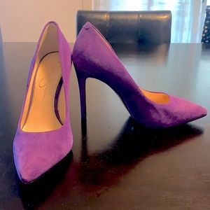 Purple suede Jessica Simpson stiletto pumps size 6